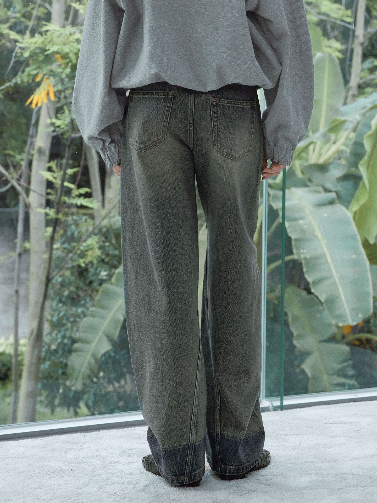 【PRE ORDER】ヘムグラデーションワイドデニムパンツ