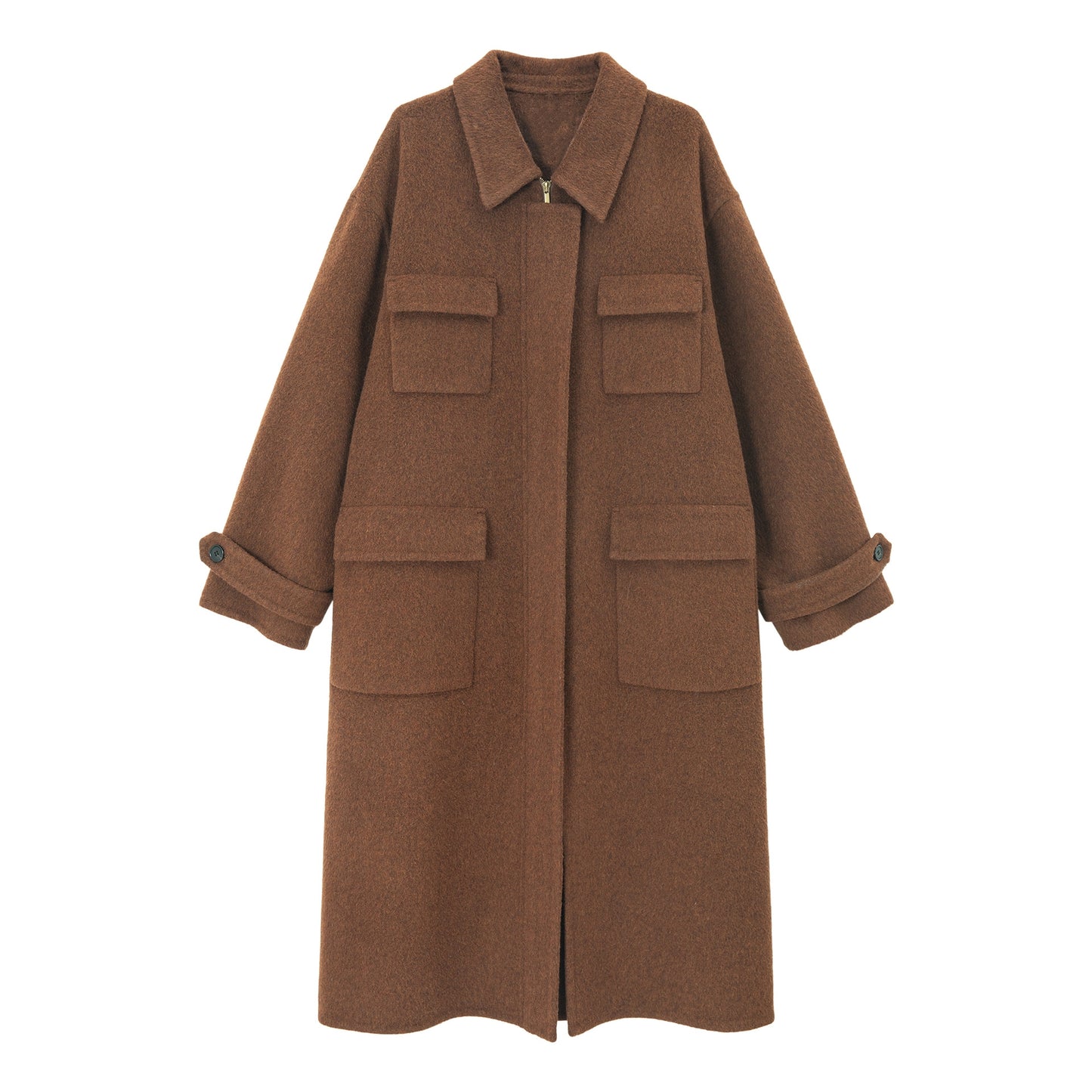 【PRE ORDER】シルクブレンドフードショール付きジップコート