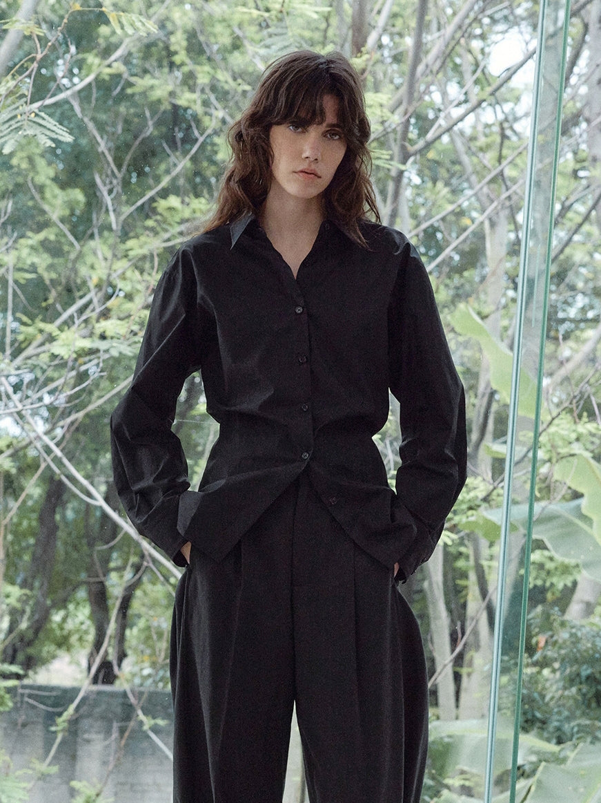 【PRE ORDER】ウエストシェイプ コットンシャツ