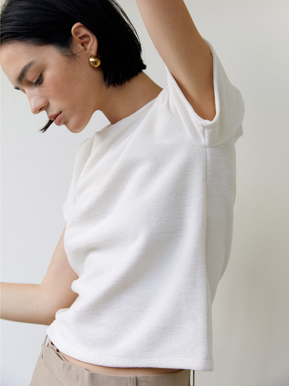 リブTシャツ