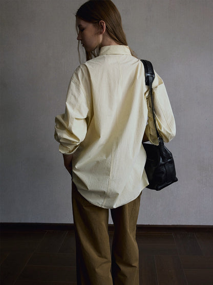 【PRE ORDER】斜めポケットオーバーサイズシャツ