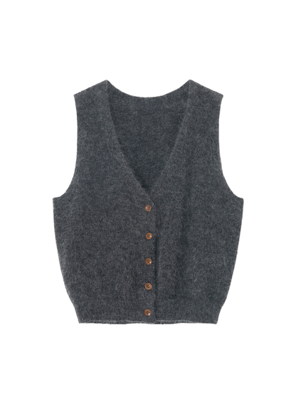 モヘアブレンドニットベスト