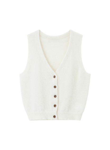 モヘアブレンドニットベスト