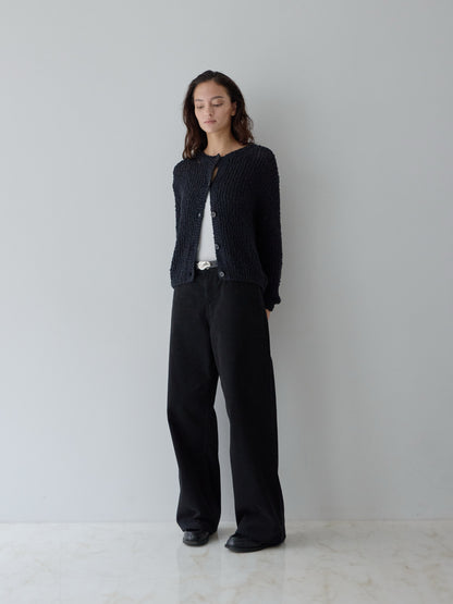 【POPUP】ピーチスキンストレートパンツ/BLACKのみ