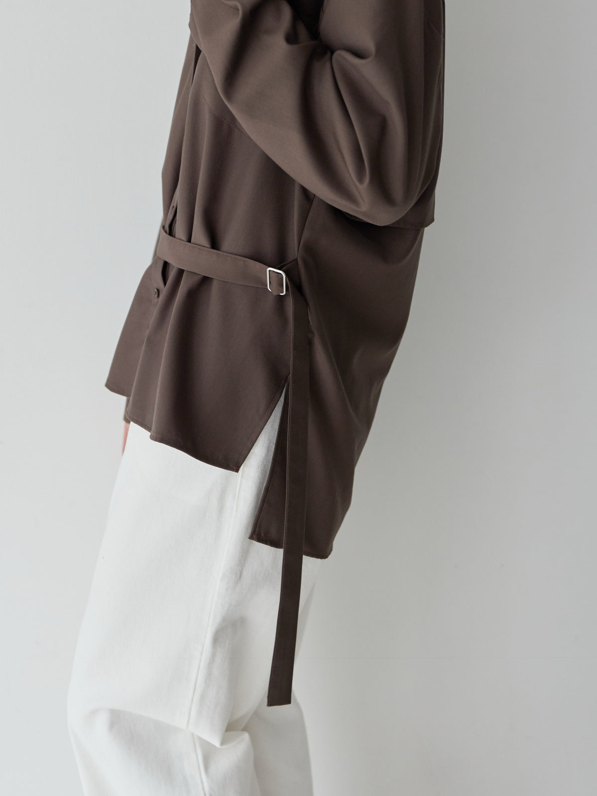 【POPUP】カットオフカラーストリングルーズシャツ