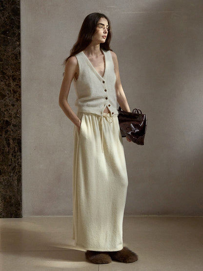 モヘアブレンドニットベスト