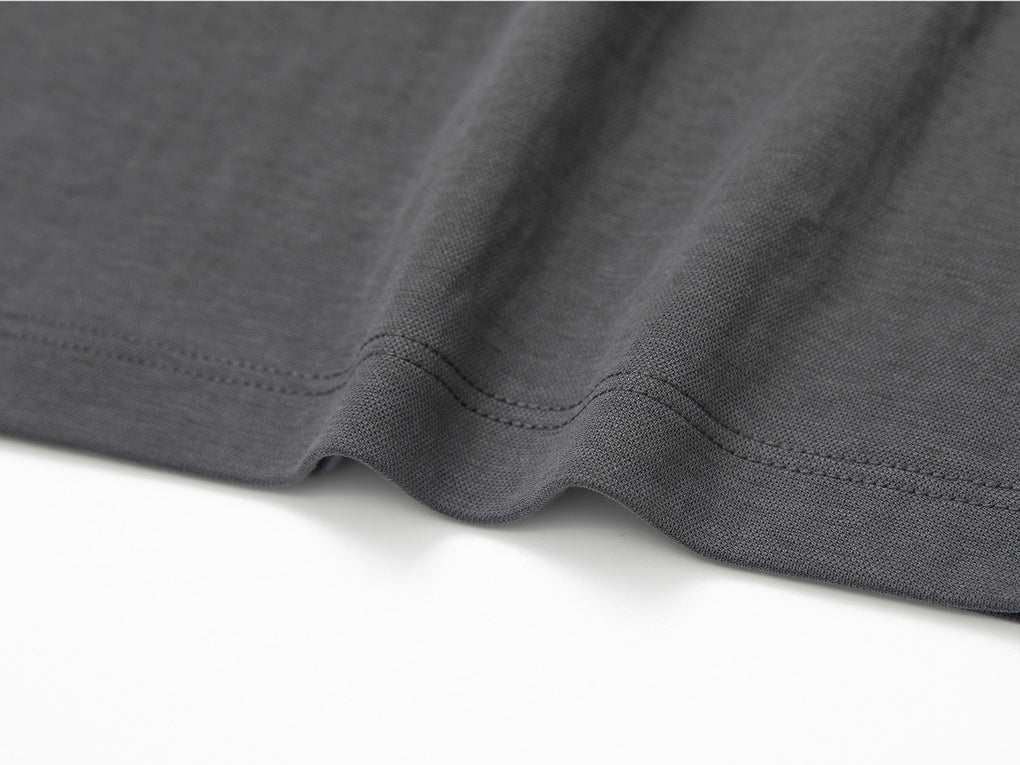 リネン混フリルスリーブドロップショルダーTシャツ【セットアップ可】