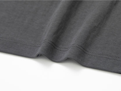 リネン混フリルスリーブドロップショルダーTシャツ【セットアップ可】