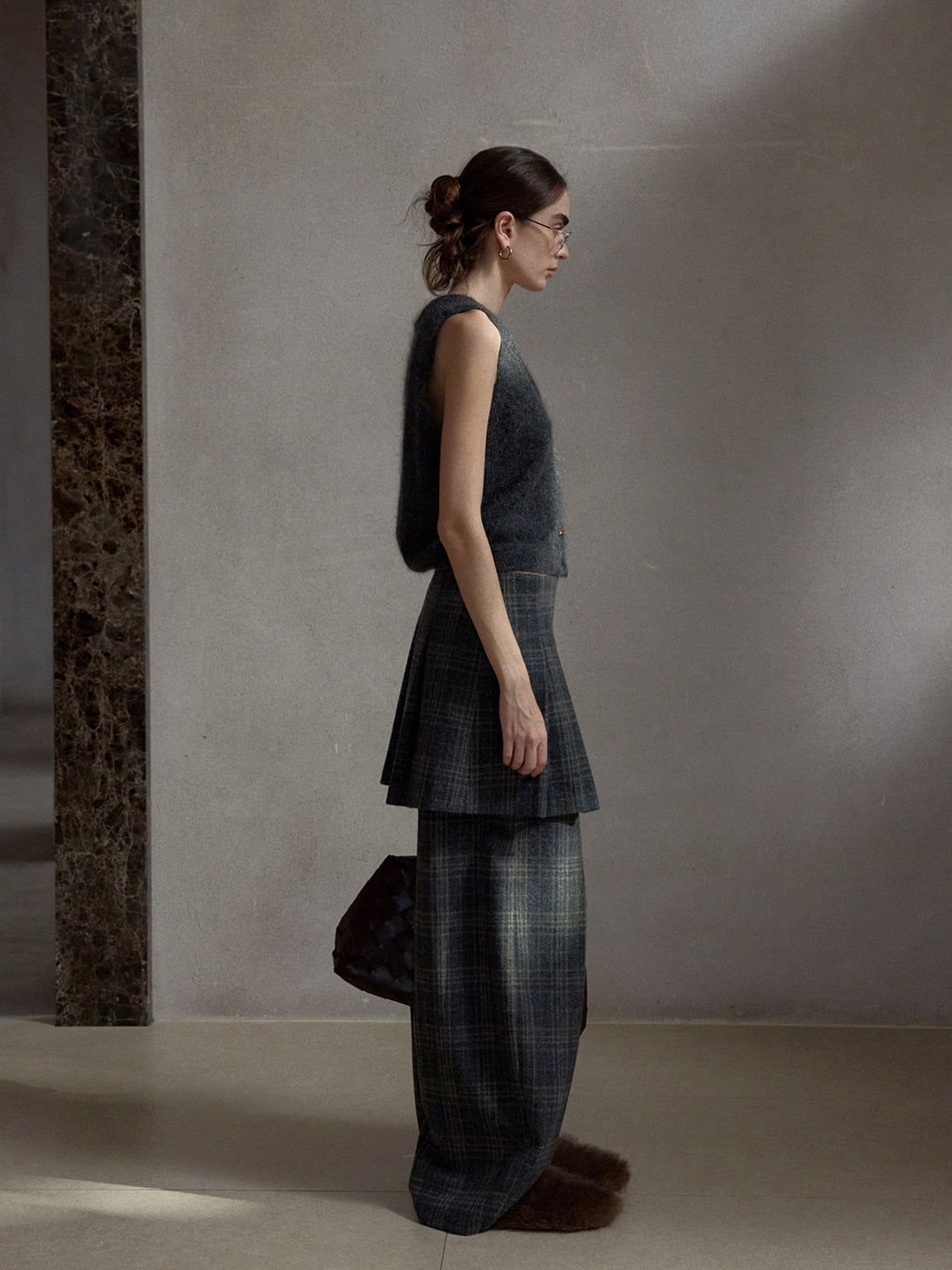 モヘアブレンドニットベスト