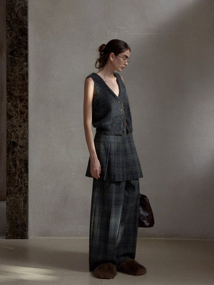 モヘアブレンドニットベスト