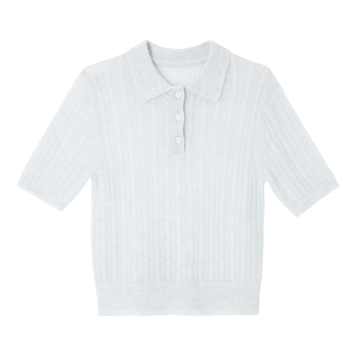 【COMING SOON】アルパカブレンド ケーブル編みポロニットプルオーバー