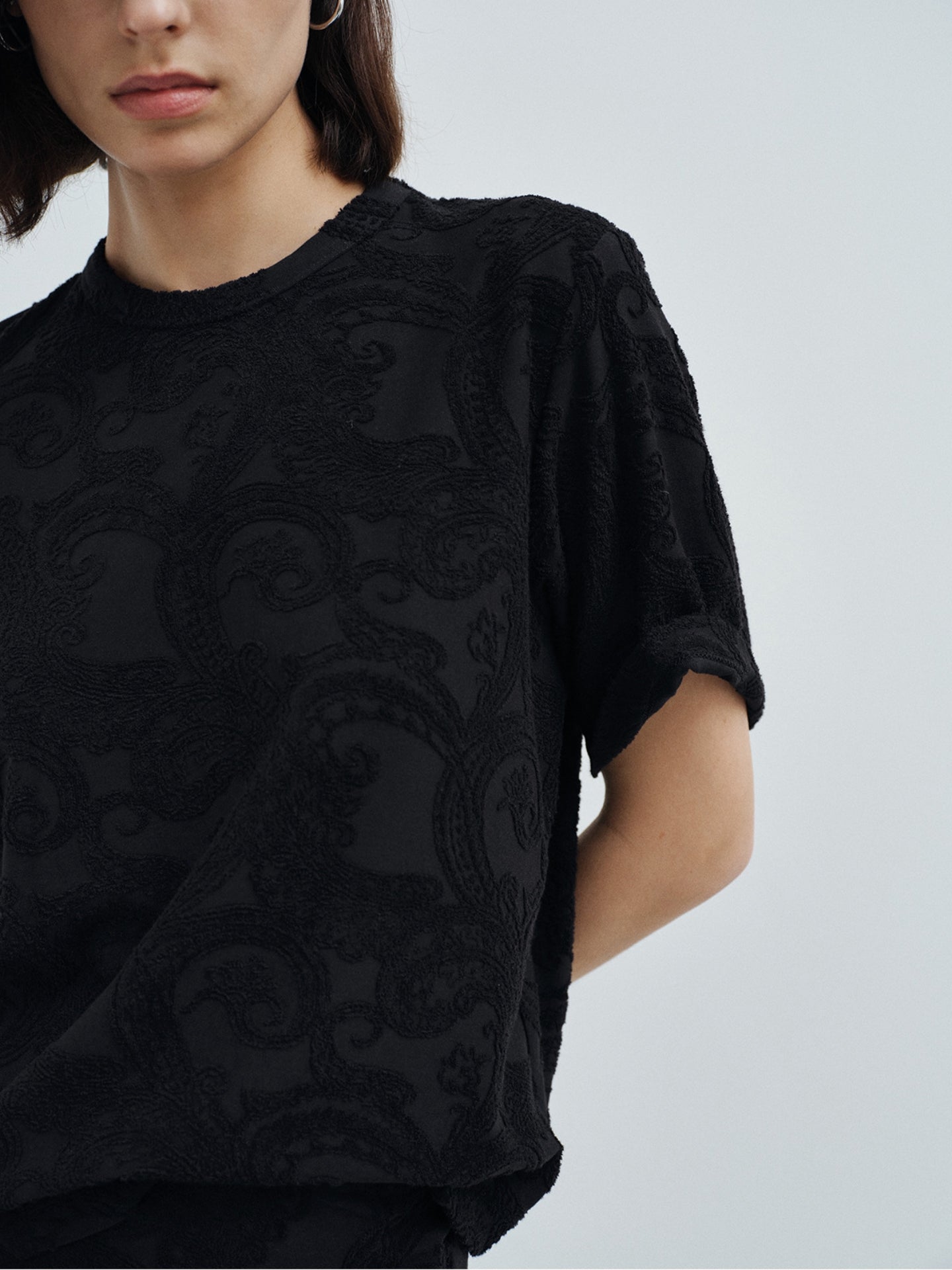 ペイズリージャガードTシャツ【セットアップ可】