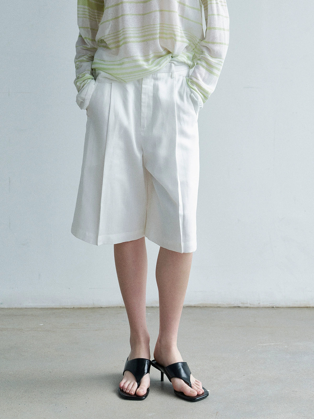 【PRE ORDER】リネンタックハーフパンツ