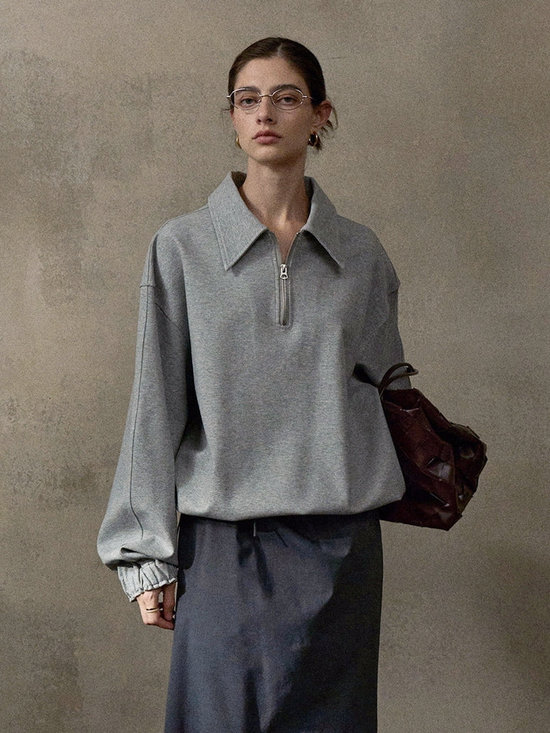 ハーフジップスウェットプルオーバー【セットアップ可】 – styra