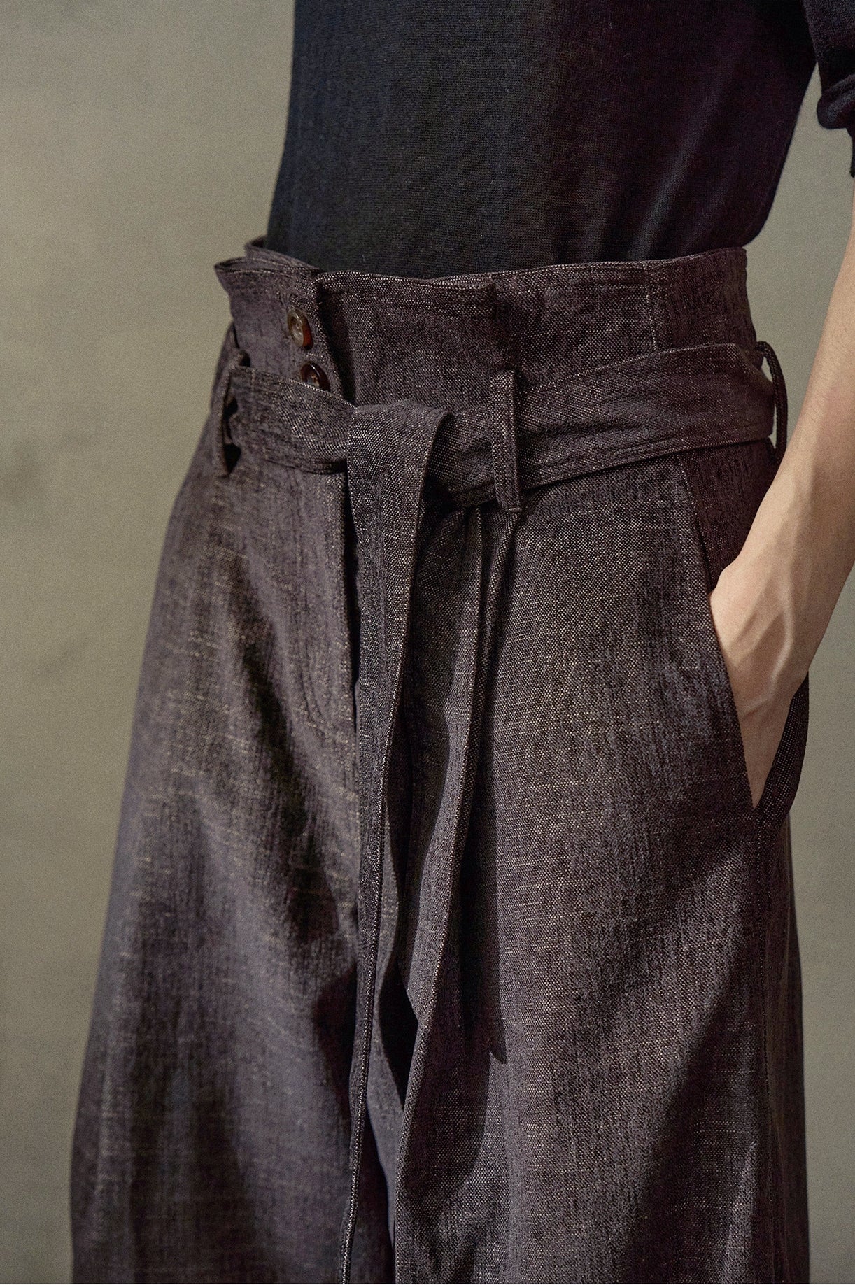 起毛ベルトタックワイドパンツ【セットアップ可】