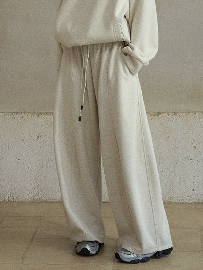 ウール混カーブセンターラインワイドイージーパンツ【セットアップ可】