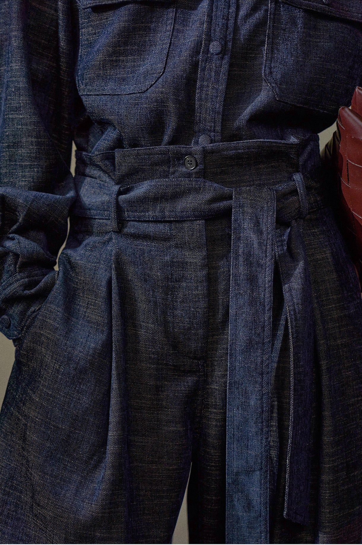 起毛ベルトタックワイドパンツ【セットアップ可】