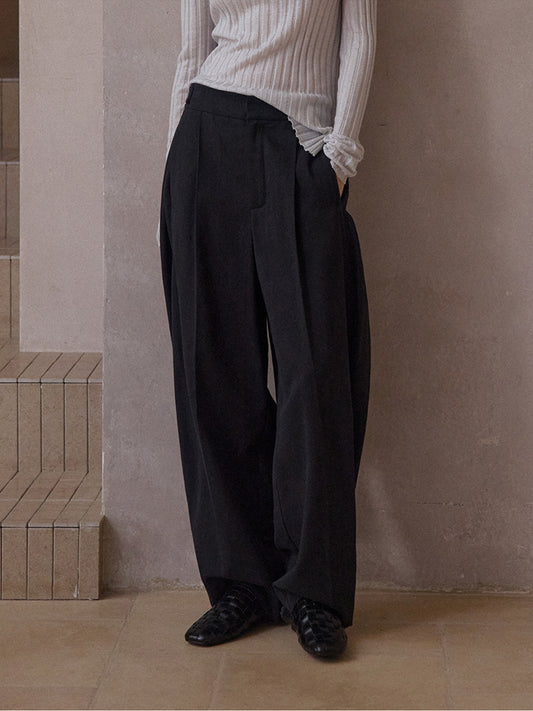 サイドアジャストタックグルカワイドパンツ