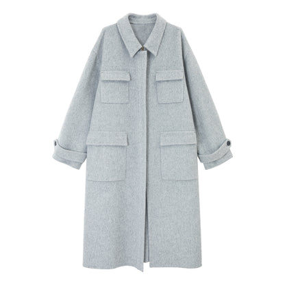 【PRE ORDER】シルクブレンドフードショール付きジップコート