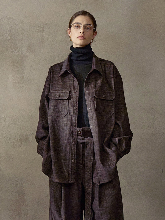 起毛Wポケットシャツ【セットアップ可】