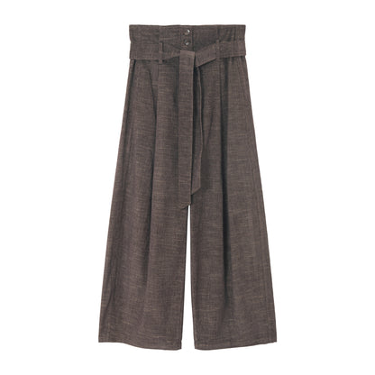 起毛ベルトタックワイドパンツ【セットアップ可】