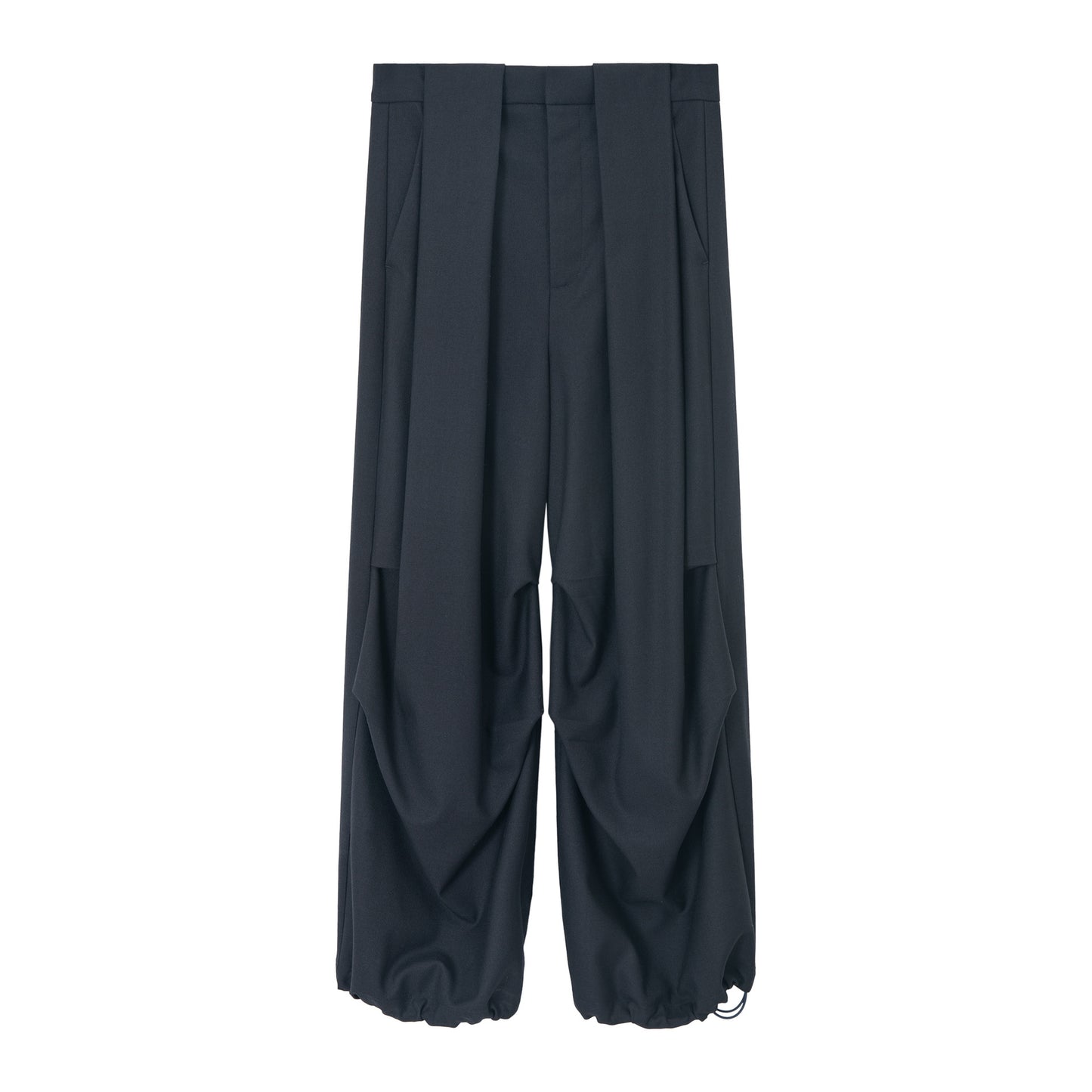 サイドタックドローストリングワイドパンツ