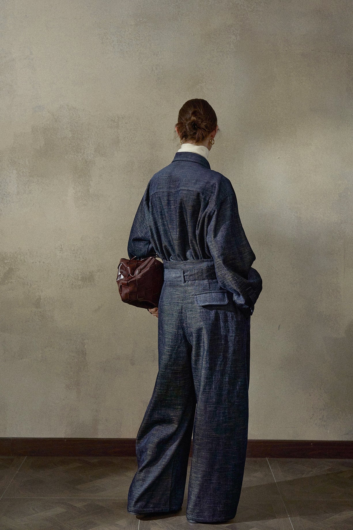 起毛ベルトタックワイドパンツ【セットアップ可】