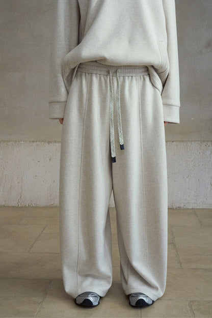 ウール混カーブセンターラインワイドイージーパンツ【セットアップ可】