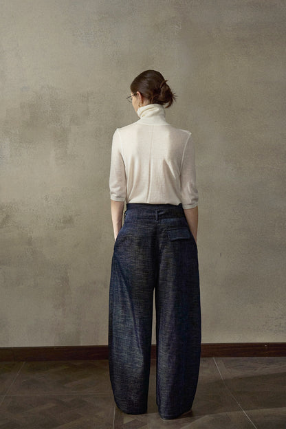 起毛ベルトタックワイドパンツ【セットアップ可】