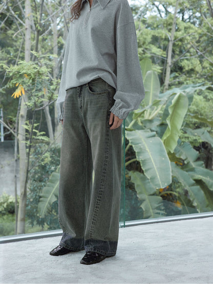【PRE ORDER】ヘムグラデーションワイドデニムパンツ