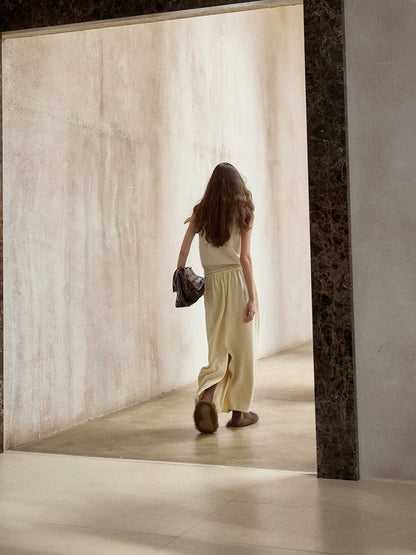 モヘアブレンドニットベスト