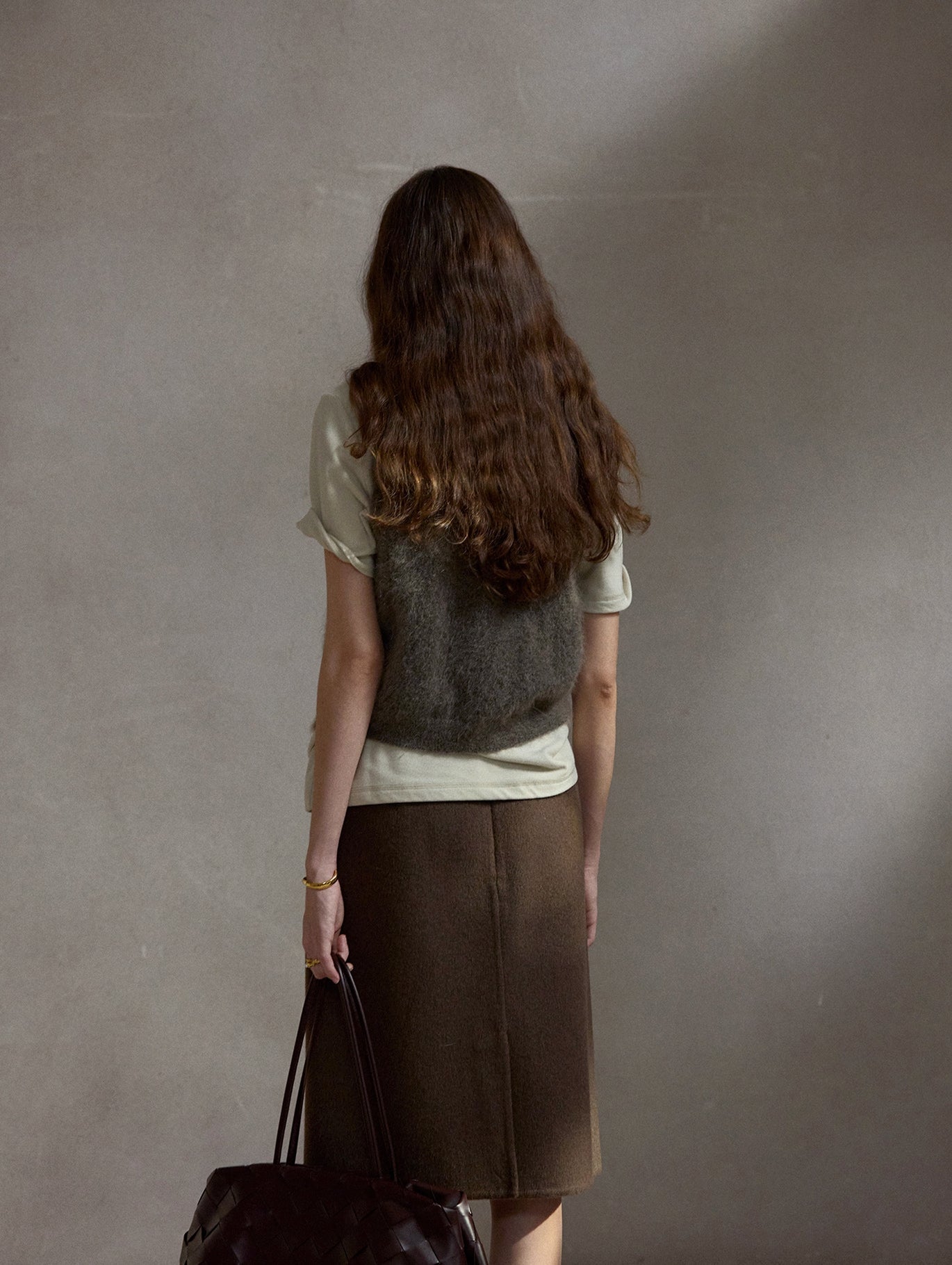 モヘアブレンドニットベスト