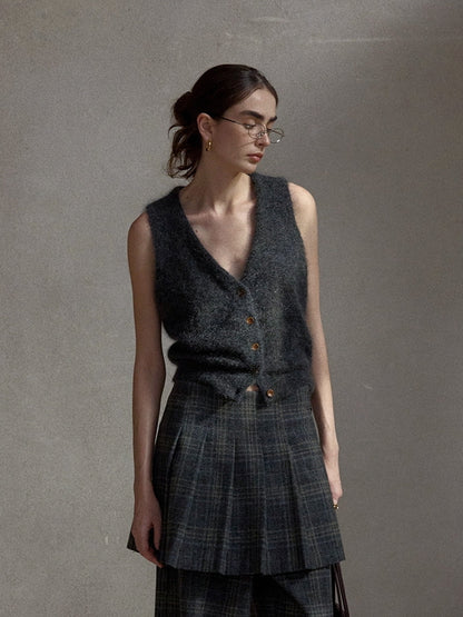 モヘアブレンドニットベスト