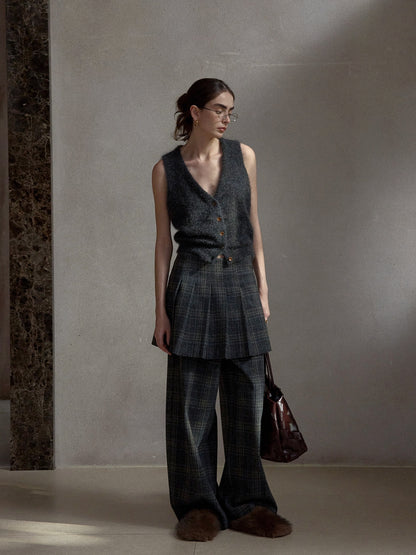 モヘアブレンドニットベスト