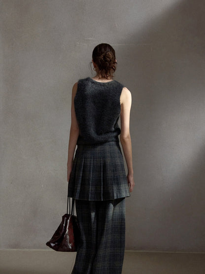 モヘアブレンドニットベスト