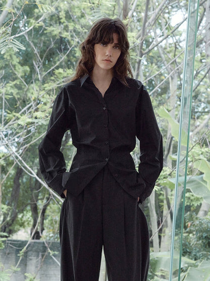 【PRE ORDER】ウエストシェイプ コットンシャツ