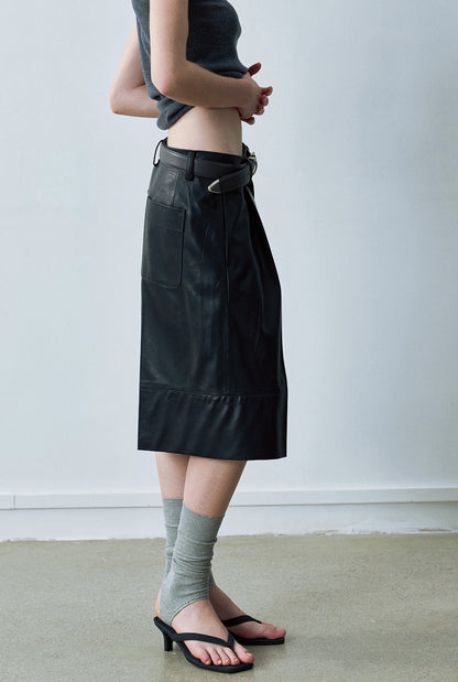 【PRE ORDER】PUレザーハーフパンツ